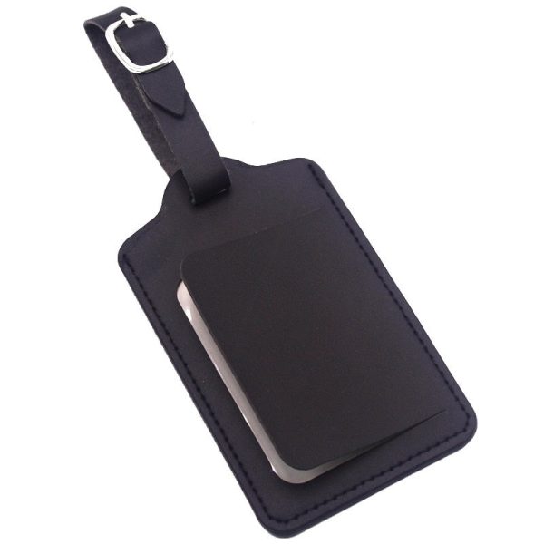 étiquette bagage rectangle noir