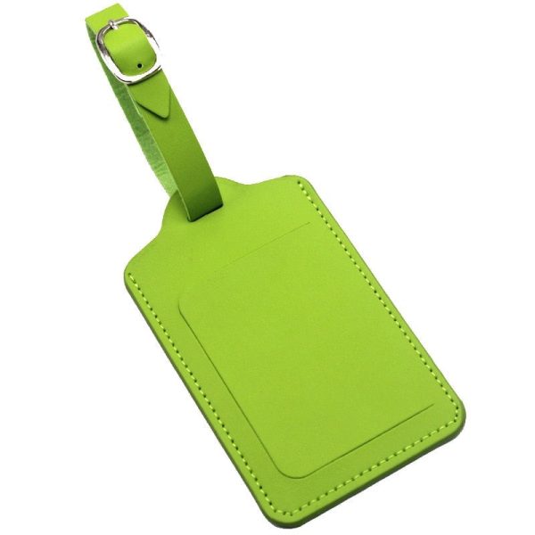 Étiquette Bagage Rectangle Vert