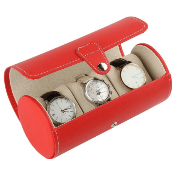 Étui à montres rouge pour voyage