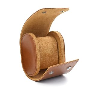 étui montre voyage prestige marron