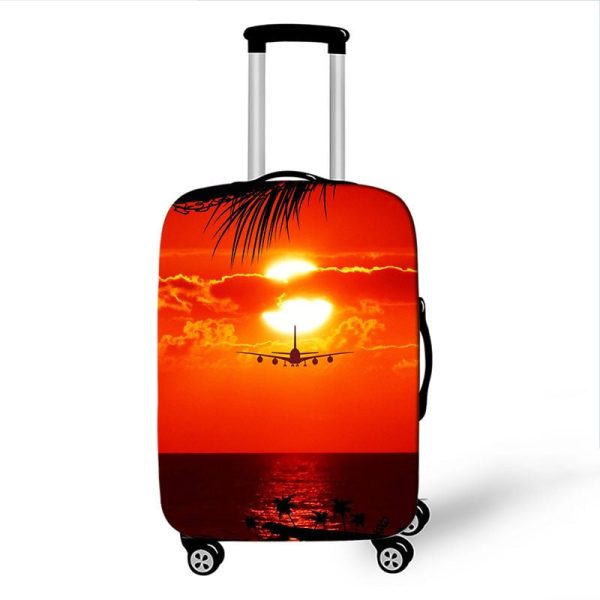 Housse de valise avec design Avion Au Coucher Du Soleil