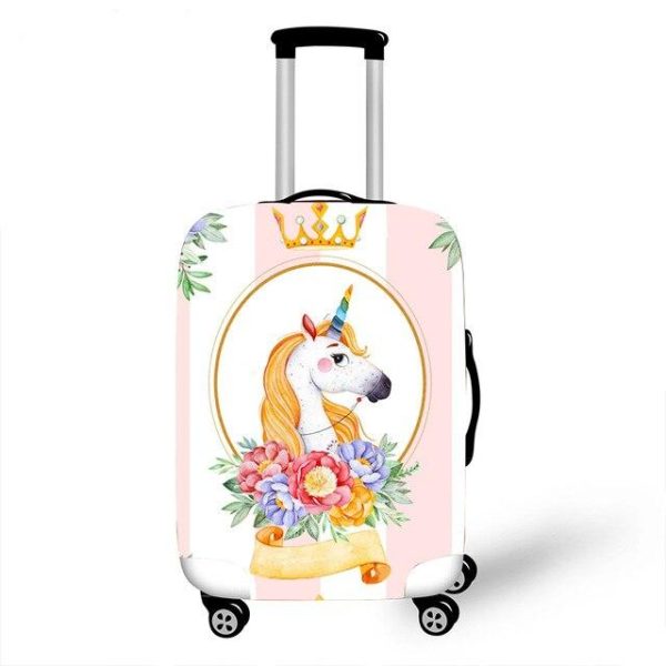 Housse de Valise Licorne Princesse en polyester