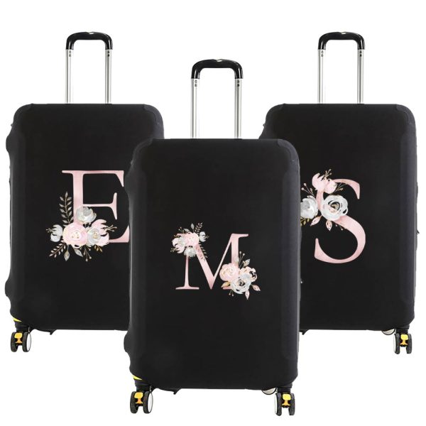 housse de valise Pink Flowers Letter