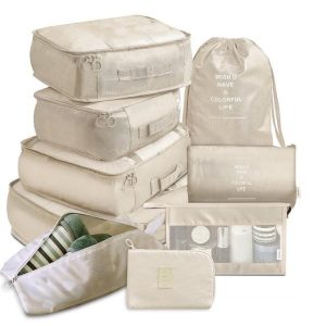 organisateurs de valise Colorful Life Beige