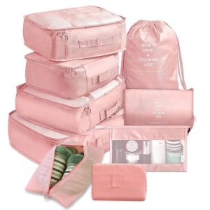 organisateurs de valise Colorful Life set rose