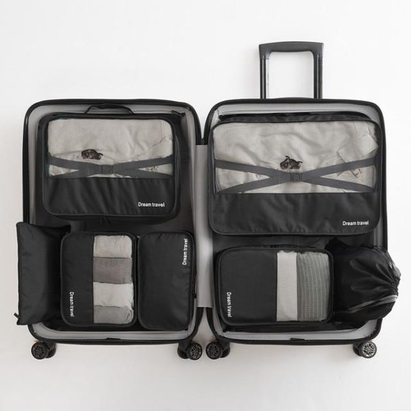 organisateurs de valise dream travel set de 7 noir