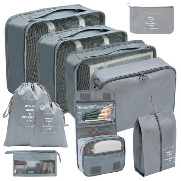 organisateurs de valise gris