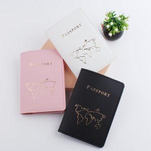 protège-passeport carte du monde minimaliste
