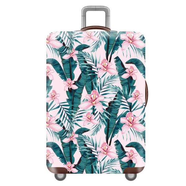 Protège Valise Fleurs Roses élégant
