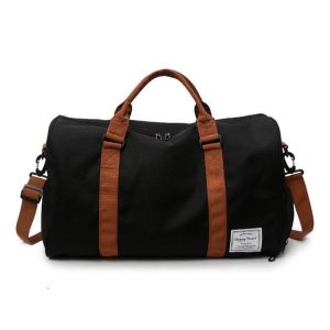 sac de voyage noir avec compartiment chaussures
