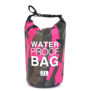 sac de voyage étanche camouflage rose
