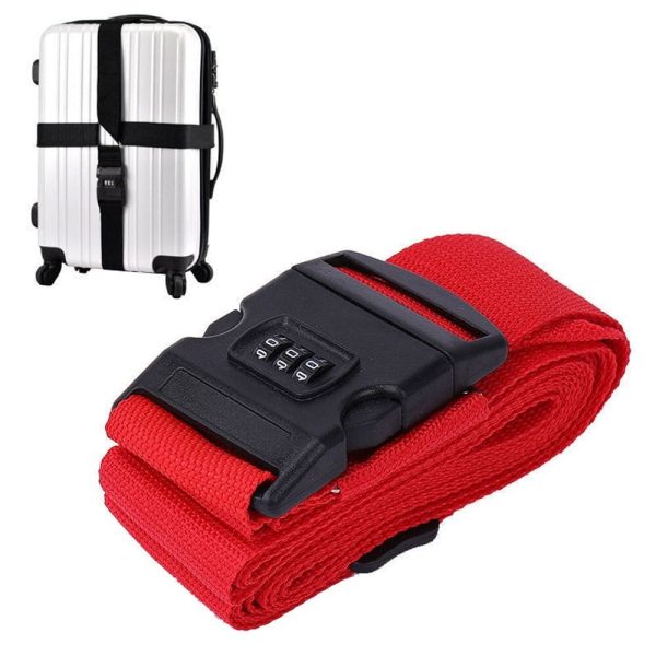 sangle pour valise avec code rouge