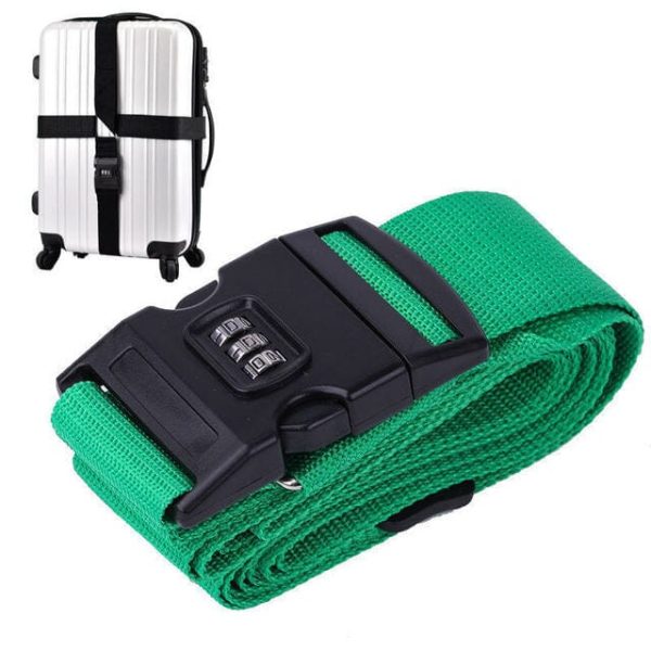 Sangle pour valise code 3 chiffres verte