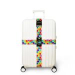 Sangle pour valise motif mosaïque colorée