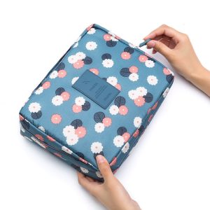trousse maquillage fleurs voyage