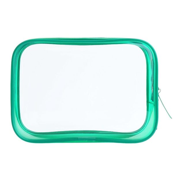 trousse de toilette transparente verte