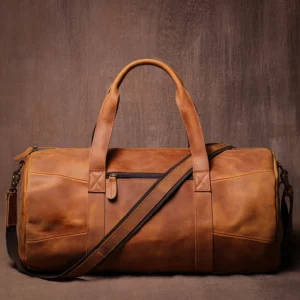 Sac de voyage de luxe en cuir véritable vintage