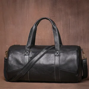 Sac de voyage de luxe en cuir véritable vintage